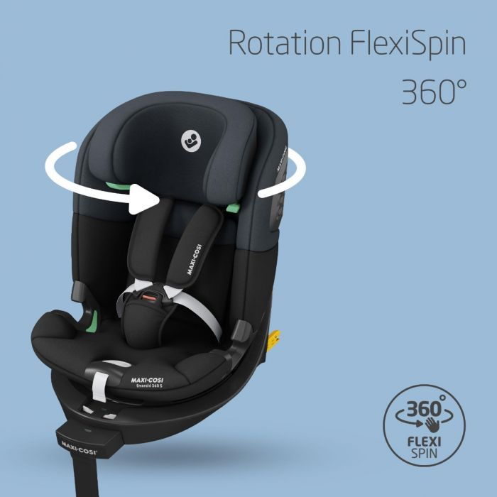 Maxi-Cosi Emerald 360 S i-Size Car Seat - Tonal Black - Image 4