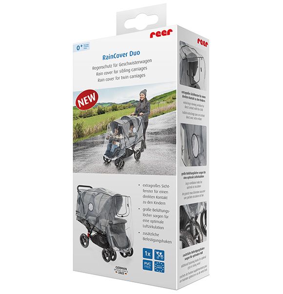 Reer Tandem Raincover for Twin Pushchairs - Image 5