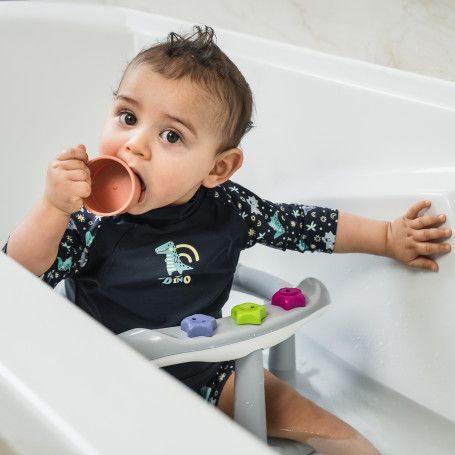 Thermobaby Aquababy Baby Bath Seat Ring with Toys - Green - Image 8