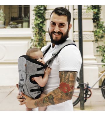 Asalvo Baby Carrier - Newborn Baby Sling - Grey - Image 2