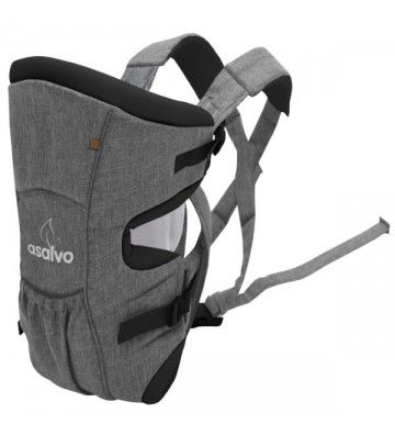 Asalvo Baby Carrier - Newborn Baby Sling - Grey - Image 3