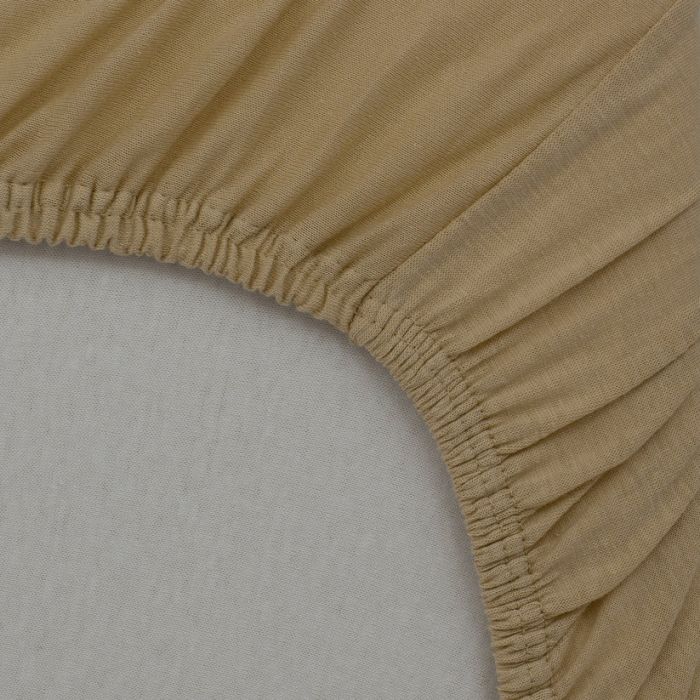 Little Band 2-Pack Baby Cotbed Fitted Sheets – 140 x 70 cm – Beige & Wheat – 100% Cotton - Image 4