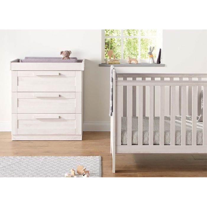 Mamas & Papas Atlas Cotbed & Dresser Package - Nimbus White - Image 6
