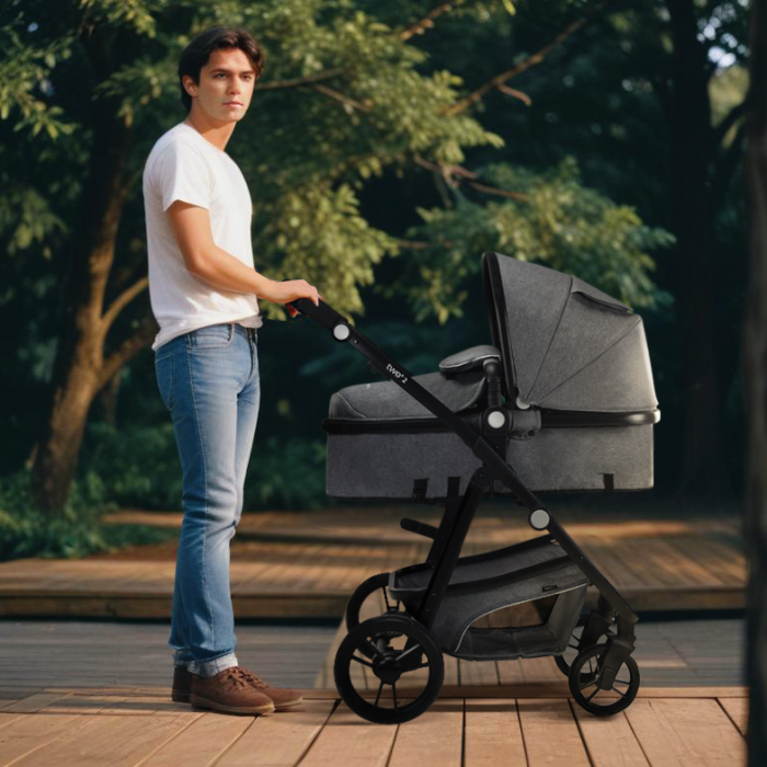 Asalvo Convertible Two+2 Travel System - Grey - Image 4