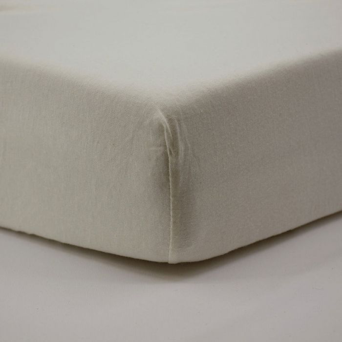 Little Band 2-Pack Baby Cotbed Fitted Sheets – 140 x 70 cm – Beige & Storm Blue – 100% Cotton - Image 3