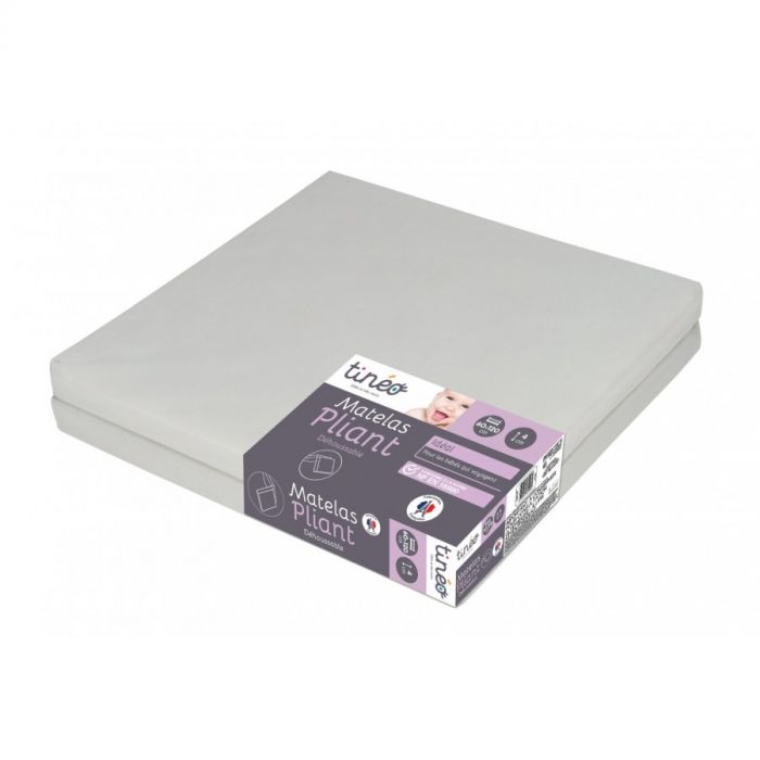 Tineo Folding Cot Mattress (60cm x 120cm) - Grey