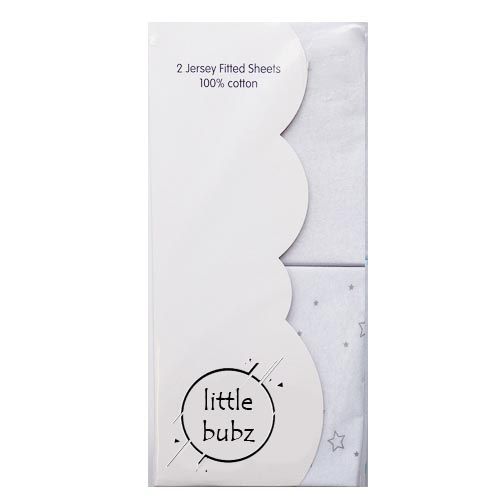 Little Bubz Moses Fitted Sheets 2 pack - Assorted Colours - Image 2